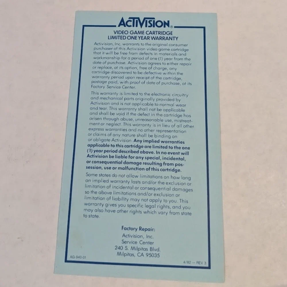 Vintage Atari Video Game Cartridge Mini Product Catalog Game Insert Lot 1982-83